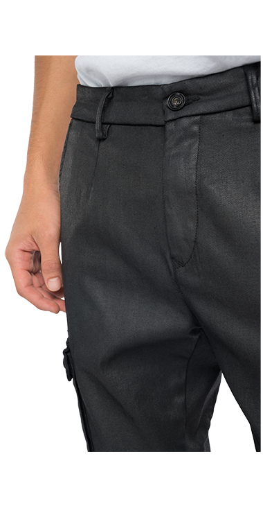 9.75 OZ ブラックコーティング パワーストレッチカーゴパンツ JAAN 詳細画像